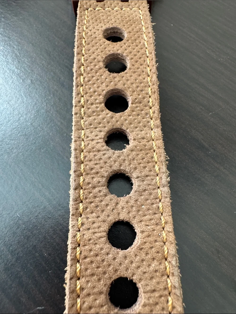 Mistura Tan Wood-Accent Strap Watch